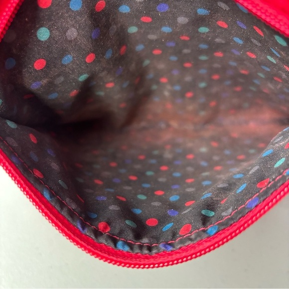 Vera Bradley Red Quilted Shoulder Bag Holiday Zip Closure Adjustable Strap - Picture 3 of 9